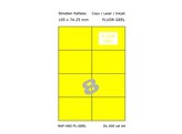 ETIKETTEN RAFLATAC H8-2 - Ft. 105 x 74.25 mm FLUO Geel - 8 etiket / vel A4 - Doos 200 vel