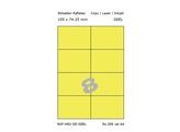 ETIKETTEN RAFLATAC H8-2 - Ft. 105 x 74.25 mm Geel - 8 etiket / vel A4 - Doos 200 vel