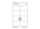 ETIKETTEN RAFLATAC H8-2 - Ft. 105 x 74.25 mm WIT - 8 etiket / vel A4 - Doos 200 vel