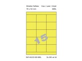 ETIKETTEN RAFLATAC HG15-3 - Ft. 70 x 52 mm Geel - 15 etiket / vel A4 - Doos 200 vel