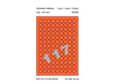 ETIKETTEN RAFLATAC R117-9 - rond dia. 19 mm Rood - 117 etiket / vel A4 - Doos 200 vel