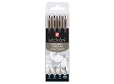 FINELINER PIGMA MICRON - Koudgrijs Licht - Set 4 Sakura - Pigment inkt - 4 Diktes