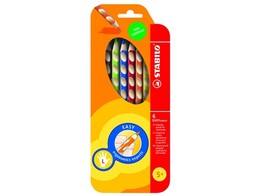 POTLOOD STABILO   Easy Colors   - Set 6 Ergonomic LINKSHANDIG - Incl. slijper