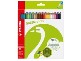 POTLOOD STABILO   Green Colors   - set 24 FSC-label