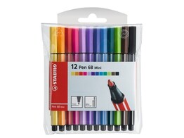 VILTSTIFT PEN 68 MINI - Etui 12 kleuren Stabilo
