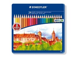 POTLOOD   Noris Club 144   Staedtler - Metalen doos 24 kleuren