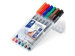 STIFT   LUMOCOLOR 311   - Superfijn - Set 6 Staedtler - NON-Permanent - Punt 0.4 mm