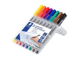 STIFT   LUMOCOLOR 311   - Superfijn - Set 8 Staedtler - NON-Permanent - Punt 0.4 mm