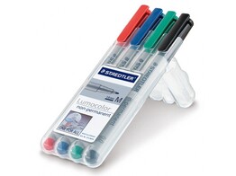 STIFT   LUMOCOLOR 315   - Medium - Set 4 Staedtler - NON-Permanent - Punt 1.0 mm