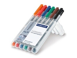 STIFT   LUMOCOLOR 315   - Medium - Set 6 Staedtler - NON-Permanent - Punt 1.0 mm