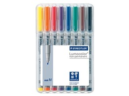 STIFT   LUMOCOLOR 315   - Medium - Set 8 Staedtler - NON-Permanent - Punt 1.0 mm