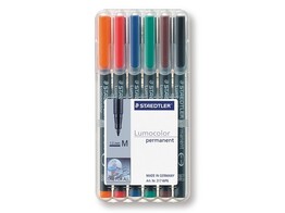 STIFT   LUMOCOLOR 317   - Medium - Set 6 Staedtler - Permanent marker - Punt 1.0 mm