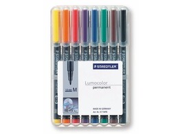 STIFT   LUMOCOLOR 317   - Medium - Set 8 Staedtler - Permanent marker - Punt 1.0 mm