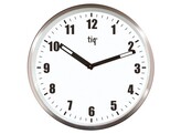 KLOK 80 cm - ALUMINIUM TIQ - Witte wijzerpllaat - Excl. batterij