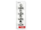 MAGNEET TRENDFORM -   GRAFFA   Clip zilver Set 4 - Magneetsterkte    /5