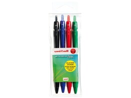 ROLLER JETSTREAM SPORT - Set 4 basiskleuren Uni-ball - Punt 0.7 mm - Super ink