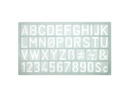 SJABLOON Letters / Cijfers - 20 mm RECHT Linex