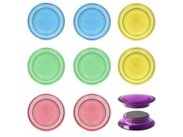 MAGNEET WESTCOTT Dia.30 mm - Color transparant Blister 5 color x 2 stuks