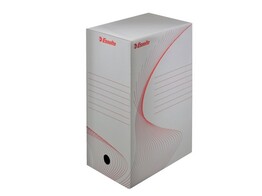 ARCHIEFDOOS BOXY 150 - Golfkarton Wit / Rood B.150 x D.345 x H.245 mm