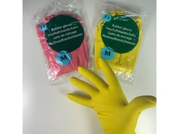 Huishoud handschoenen - Medium - 100  Latex 1 paar