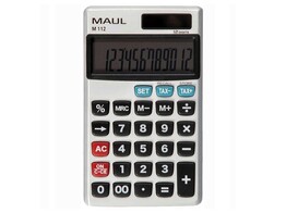 REKENMACHINE POCKET - MAUL M112 - Alu Dual Power - 12 digits