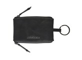 MAVERICK Coin purse / Keyrings ALL BLACK - Zwart 2 Zipper coinpocket - 3 Key rings