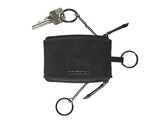 MAVERICK Coin purse / Keyrings ALL BLACK - Zwart 2 Zipper coinpocket - 3 Key rings