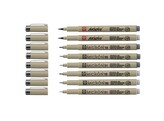 FINELINER PIGMA MICRON - Koudgrijs - Set 8 Sakura - Pigment inkt - 2 Colors x 4 Diktes