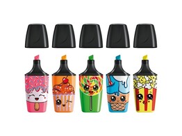 FLUO MARKER BOSS MINI   Sweet Friends   - Set 5 Geel - Groen - Blauw - Roze - Oranje