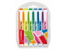 FLUO MARKER STABILO   SWING COOL   Set 6 kleuren