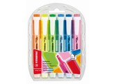 FLUO MARKER STABILO   SWING COOL   Set 6 kleuren