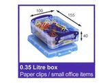 OPBERGDOOS R.U.B. - 0.35 L - TRANSPARANT Buiten Ft. B 100 x D 155 x H 40 mm