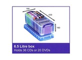OPBERGDOOS R.U.B. - 6.5 L - TRANSPARANT Buiten Ft. B 180 x D 430 x H 160 mm