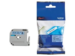 P-TOUCH M TAPE - 12 mm - Zwart / Blauw Brother