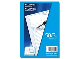 ORDER BOOK TRIPLI 14 x 21 cm - FACTUURBOEK Aurora - NCR 50 blad - 3 exemplaren