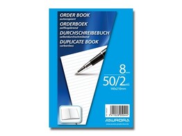 ORDER BOOK DUPLI 14 x 21 cm -  Gelijnd Aurora - NCR 50 blad - 2 exemplaren