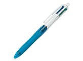 BALPEN BIC 4-KLEUREN GRIP - Medium punt Blauwe houder met grip