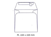 ENVELOP VIERKANT 220 x 220 mm - 120 gr Zonder venster - Superseal   Strip