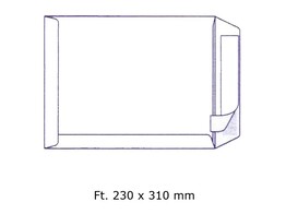 ZAK-ENVELOP WIT - Ft. 230 x 310 mm - STRIP 100 gr - Doos 250