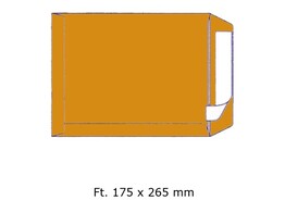 ZAK-ENVELOP BRUIN - Ft. 175 x 265 mm - STRIP 90 gr - Doos 250