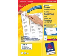 ETIKETTEN LASER - Etiket 63.5 x 33.9 mm Avery - 24 etiket / A4 - Doos 100 vel