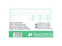 REGISTER 3 Kolom / 1 blz   Uitkapping Exacompta - Vertical Din A4 - 80 blz