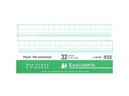 REGISTER 32 Kolom / 2 blz   Uitkapping Exacompta - Horizontaal 29.7 x 38 cm - 80 blz