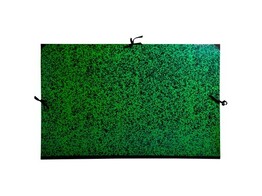 TEKENMAP MET LINTEN 67 x 94 cm Zwart-Groen gewolkt