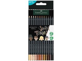 POTLOOD   Black edition   -  Doos 12 Skin colors Faber-Castell - Karton doos