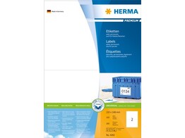 ETIKETTEN PREMIUM 4282 - Ft. 210 x 148 mm HERMA - Doos 100 blad A4 - 2 etiket / blad