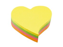 INFO NOTES CUBE DIE-CUT -   Hartje   Blok 4 neon colors x 50 vel