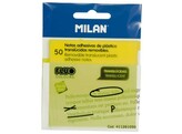 TRANSPARANTE NOTES - Ft. 76 x 76 mm - Fluo geel Milan - Blok x 50 vel - Neon Geel