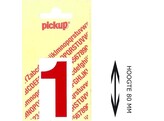 PICKUP LOS - 80 mm - Rood    1   Lettertype Helvetica