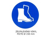 PICKUP VINYL STICKER    Veiligheidsschoenen   PICTO - Ft. dia. 150 mm